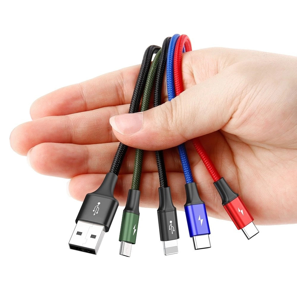 Baseus kabel przewód USB 4w1 Lightning / 2x USB Typ C / micro USB w – zdjęcie 5