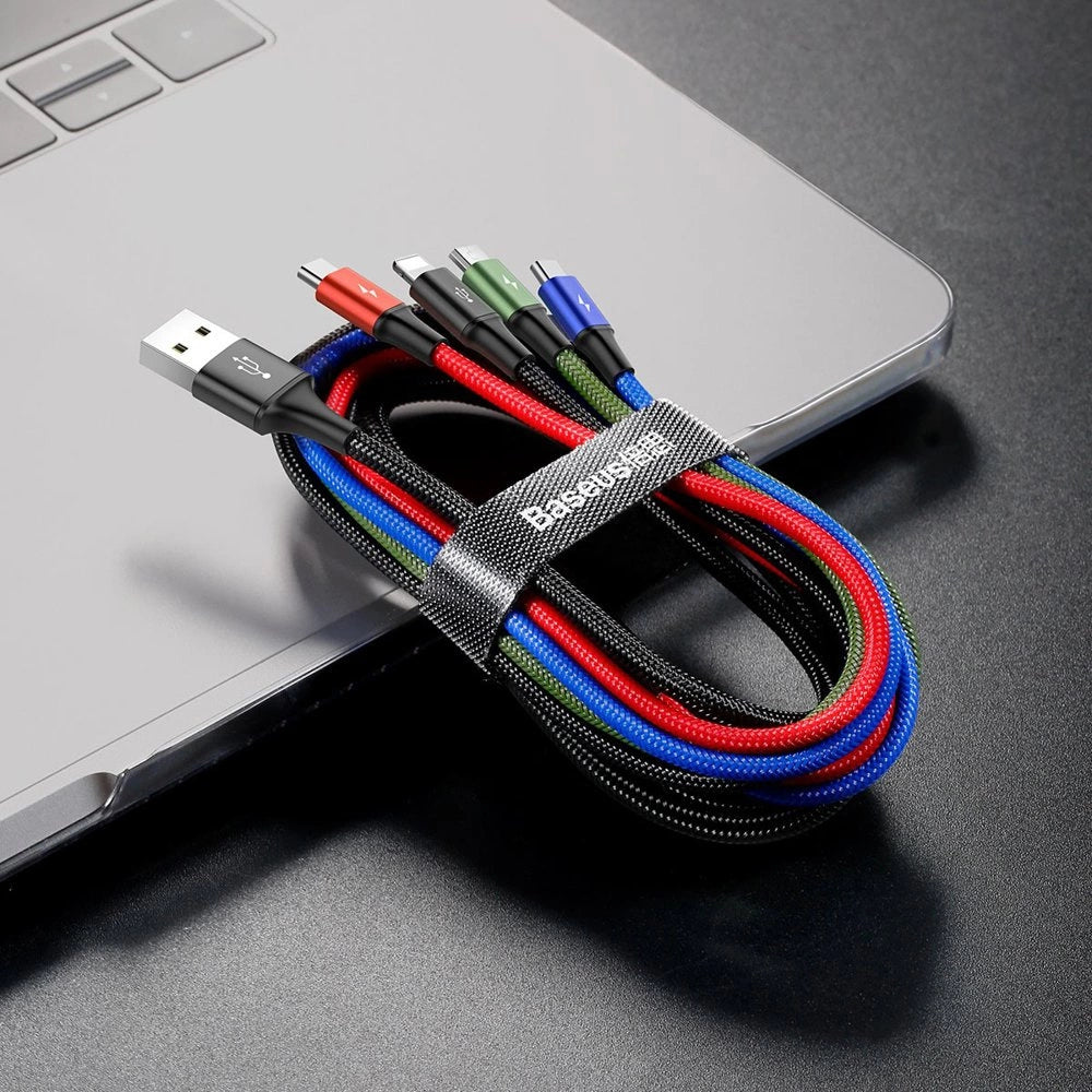 Baseus kabel przewód USB 4w1 Lightning / 2x USB Typ C / micro USB w – zdjęcie 7