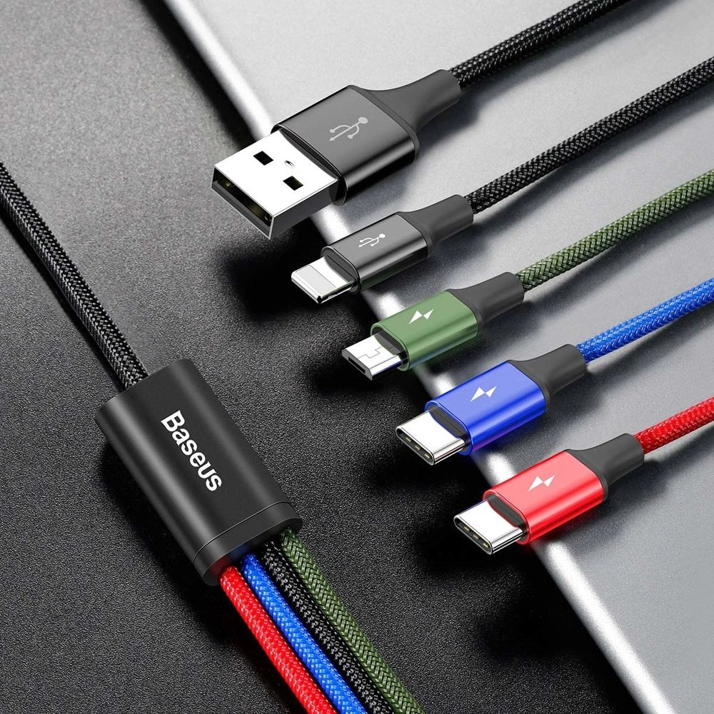 Baseus kabel przewód USB 4w1 Lightning / 2x USB Typ C / micro USB w – zdjęcie 8