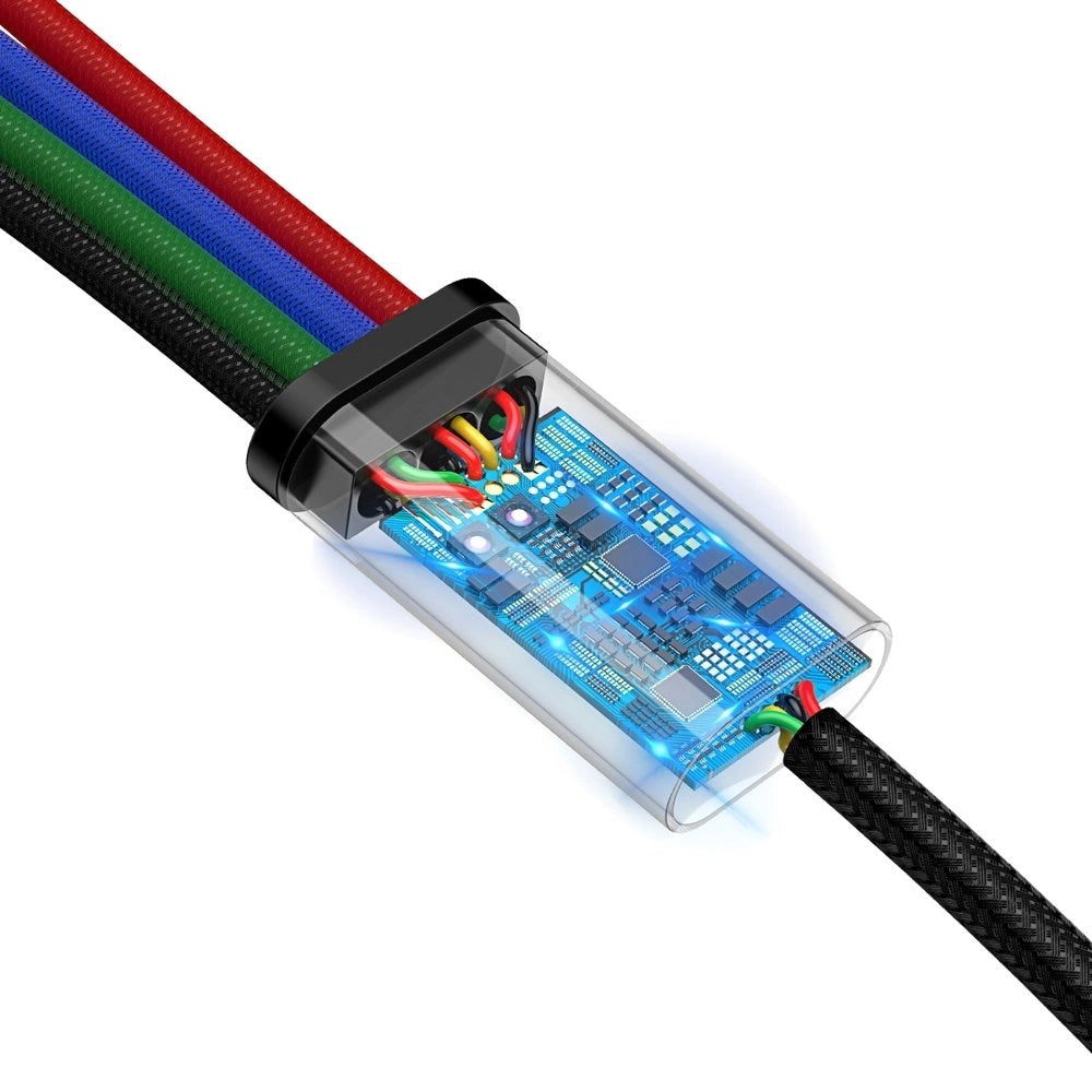 Baseus kabel przewód USB 4w1 Lightning / 2x USB Typ C / micro USB w – zdjęcie 9