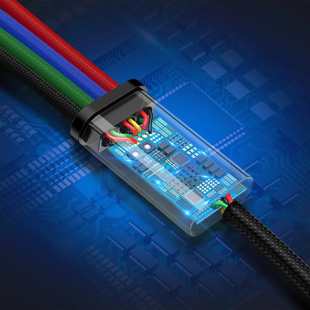 Baseus kabel przewód USB 4w1 Lightning / 2x USB Typ C / micro USB w – zdjęcie 10