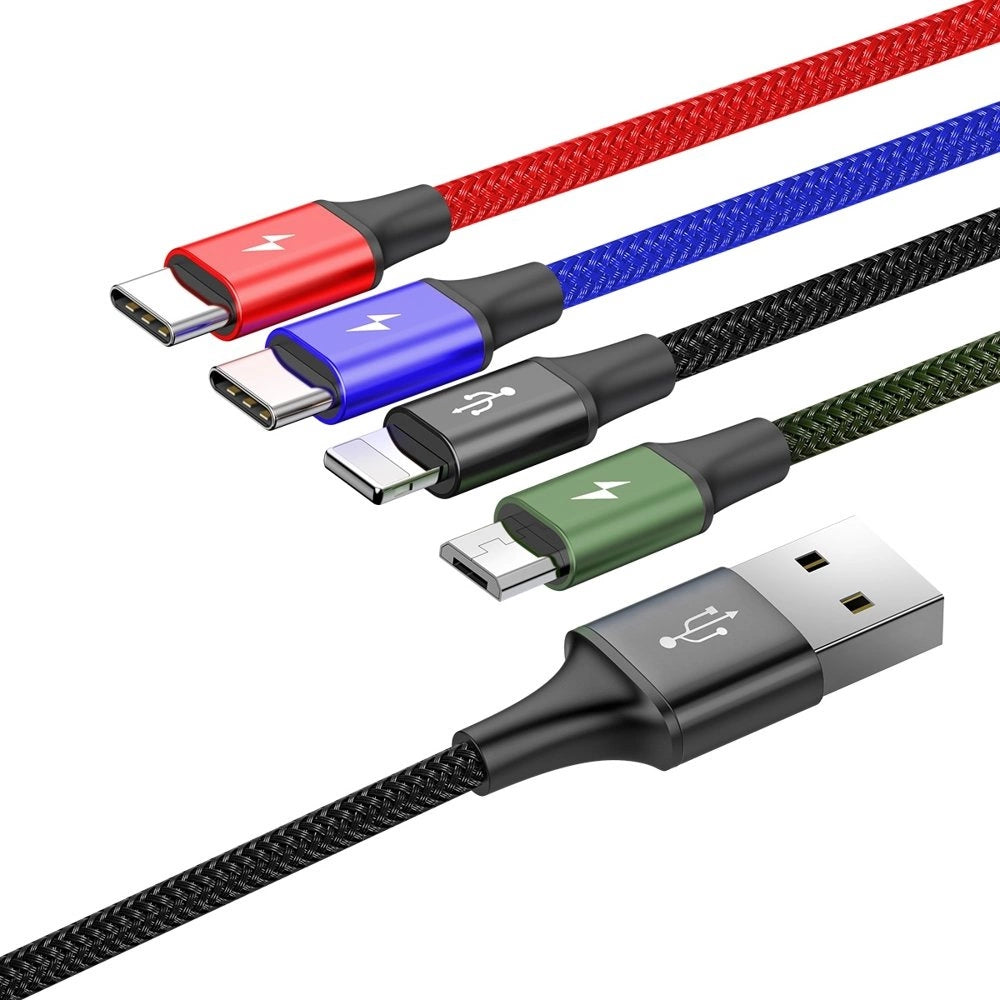 Baseus kabel przewód USB 4w1 Lightning / 2x USB Typ C / micro USB w – zdjęcie 4
