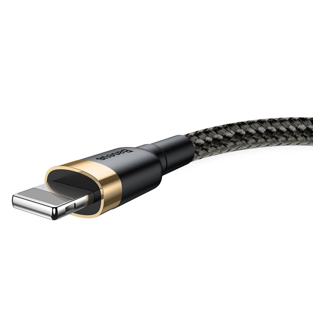 Kabel Baseus Cafule USB-A / Lightning 2A QC 3.0 3 m - czarno-złoty – zdjęcie 3
