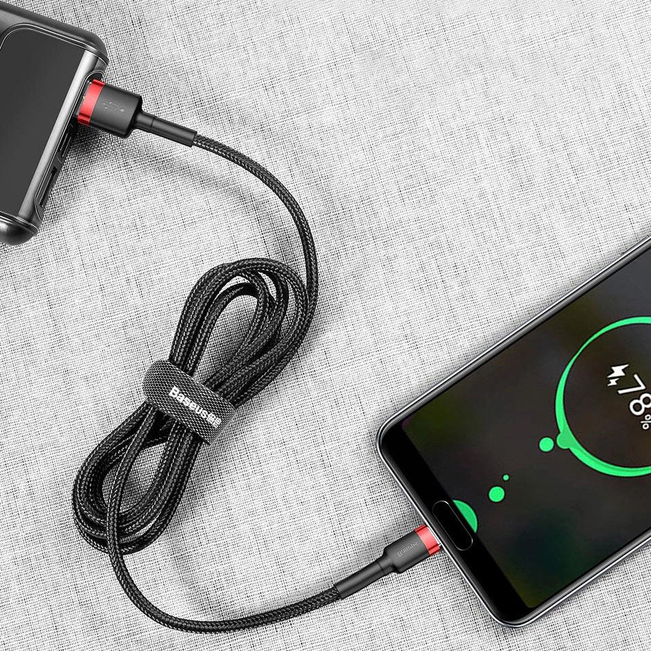 Baseus Cafule Cable wytrzymały nylonowy kabel przewód USB / USB-C QC3.0 2A