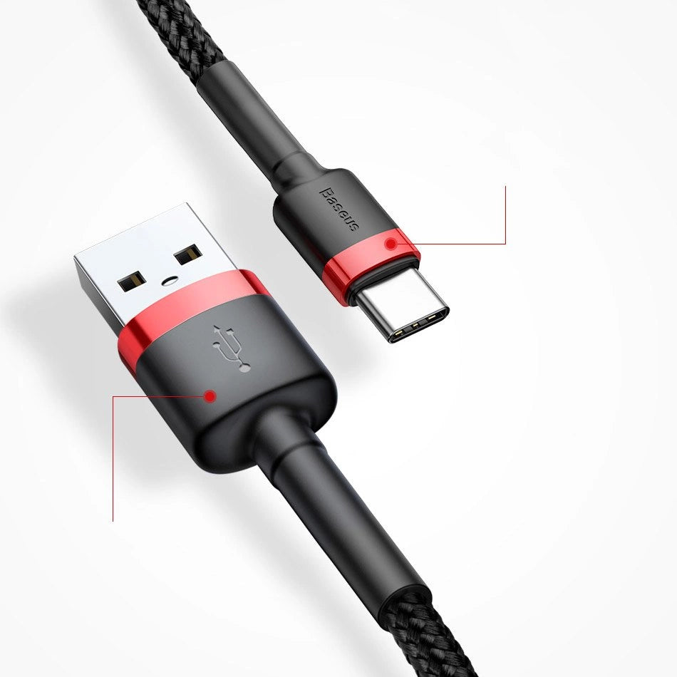 Baseus Cafule Cable wytrzymały nylonowy kabel przewód USB / USB-C QC3.0 2A