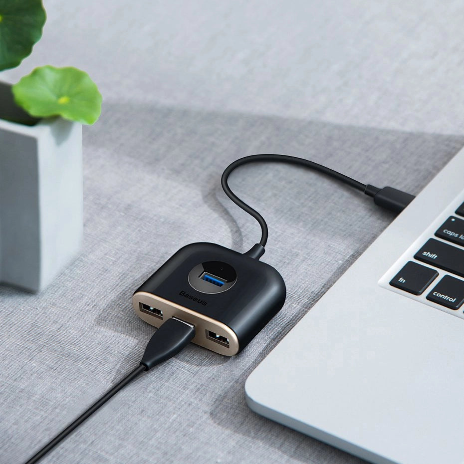 HUB Baseus Square do 1x USB-A 3.2 Gen 1 / 3x USB 2.0 z kablem 1m - czarny – zdjęcie 15