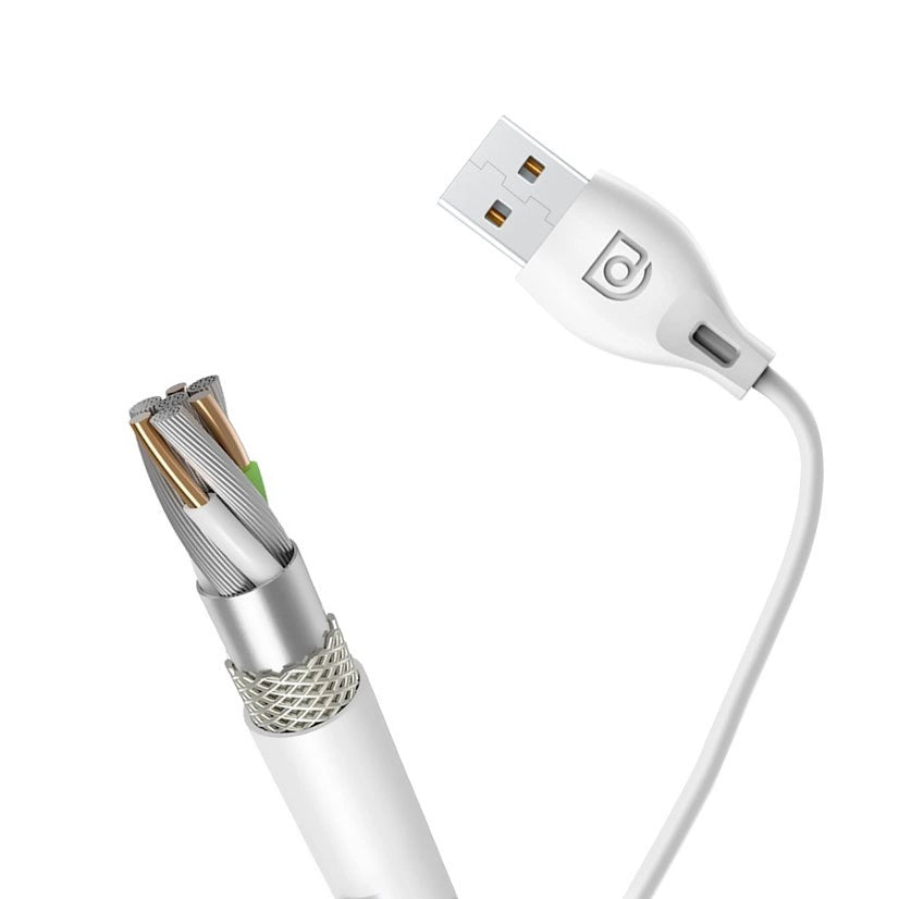 Dudao przewód kabel USB / Lightning 2.4A 1m biały (L4L 1m white) – zdjęcie 9