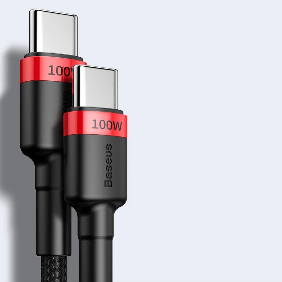 Kabel Baseus CATKLF-ALG1 USB-C - USB-C PD QC 100W 5A 2m - szary – zdjęcie 12
