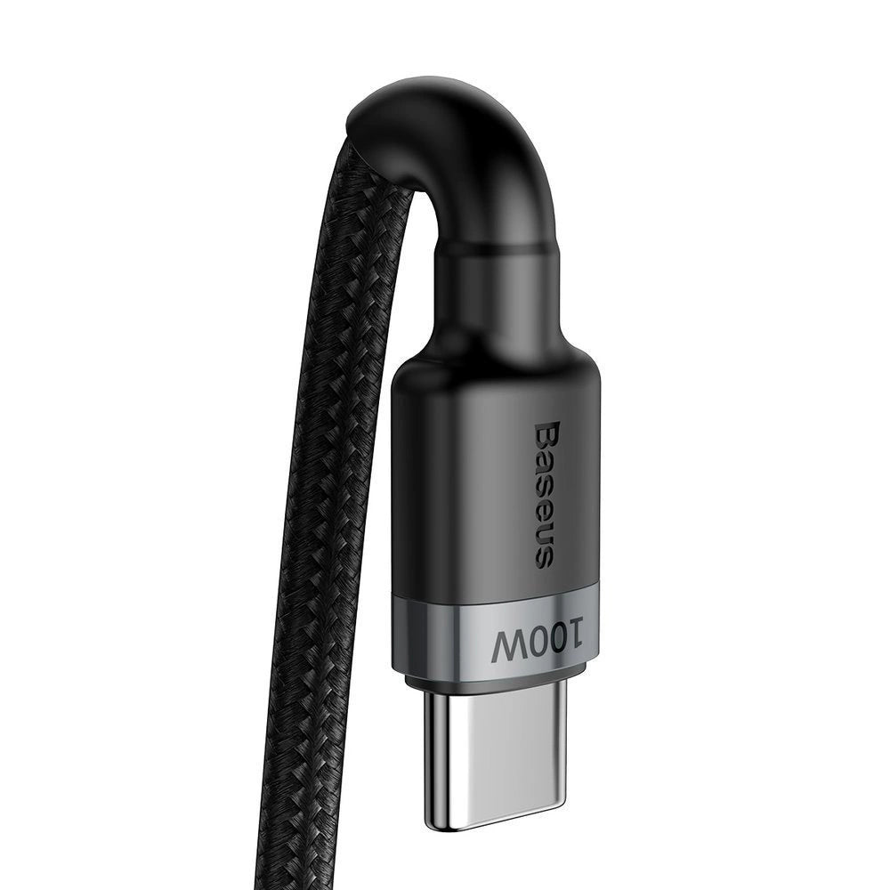 Kabel Baseus CATKLF-ALG1 USB-C - USB-C PD QC 100W 5A 2m - szary – zdjęcie 2