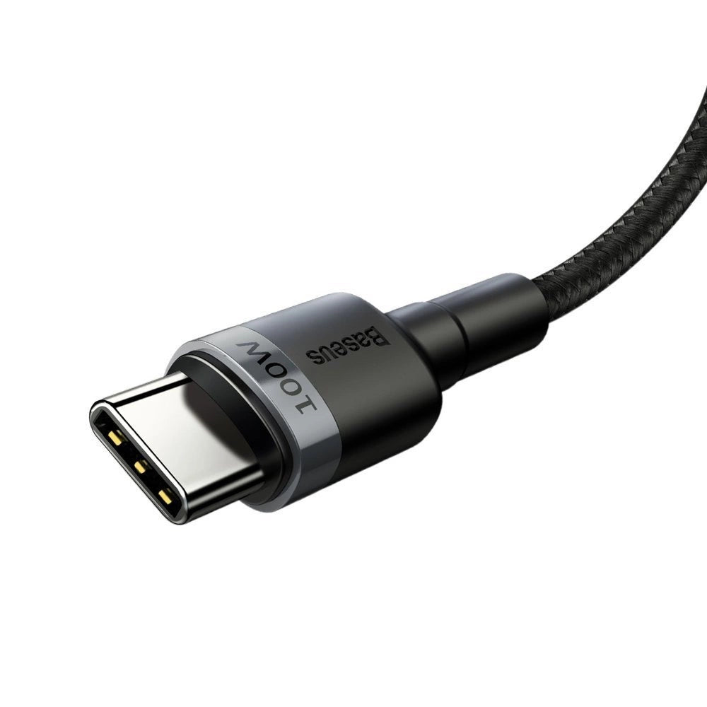 Kabel Baseus CATKLF-ALG1 USB-C - USB-C PD QC 100W 5A 2m - szary – zdjęcie 3