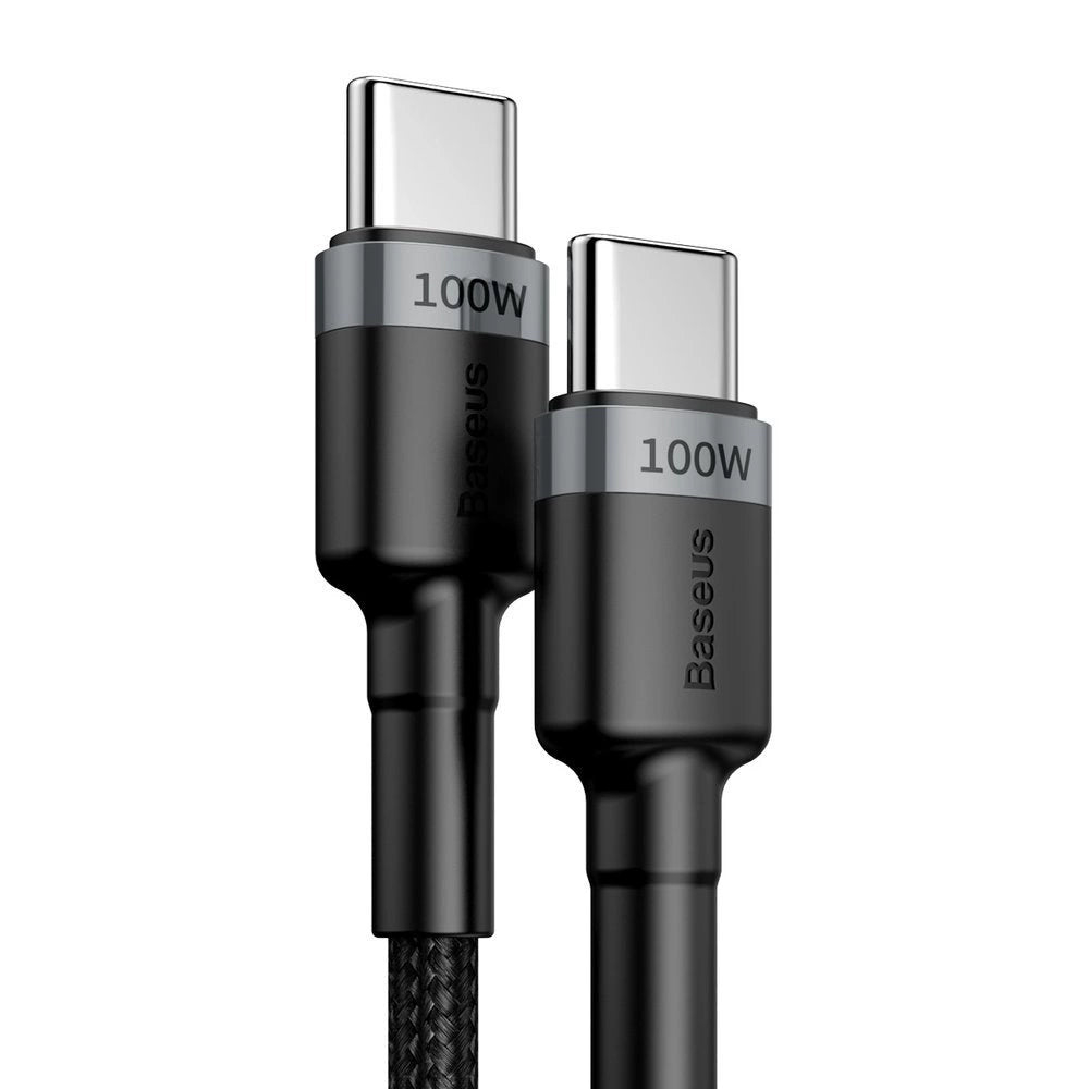 Kabel Baseus CATKLF-ALG1 USB-C - USB-C PD QC 100W 5A 2m - szary – zdjęcie 4