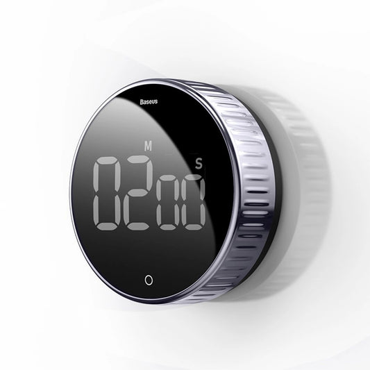 Baseus Heyo obrotowy minutnik czasomierz elektroniczny timer czarny