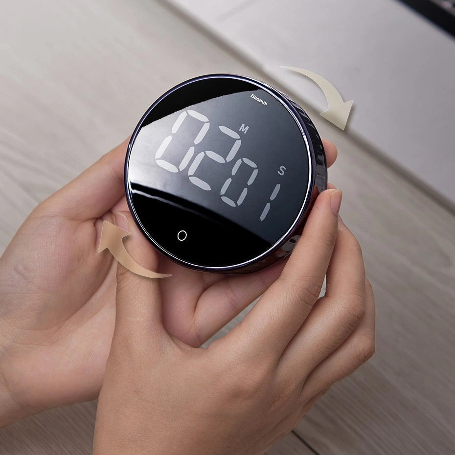 Baseus Heyo obrotowy minutnik czasomierz elektroniczny timer czarny – zdjęcie 11