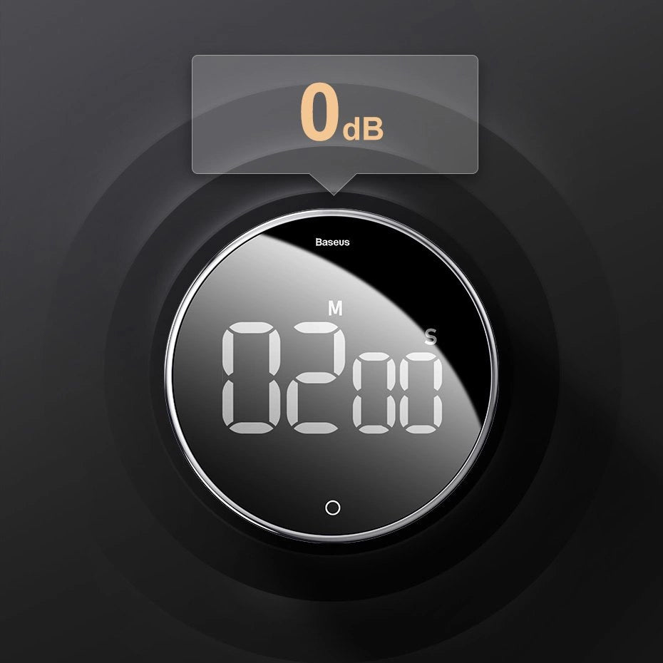 Baseus Heyo obrotowy minutnik czasomierz elektroniczny timer czarny – zdjęcie 13