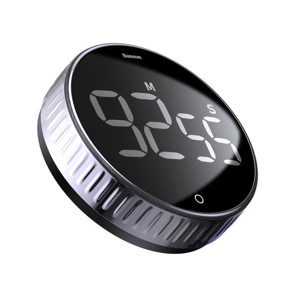 Baseus Heyo obrotowy minutnik czasomierz elektroniczny timer czarny – zdjęcie 2