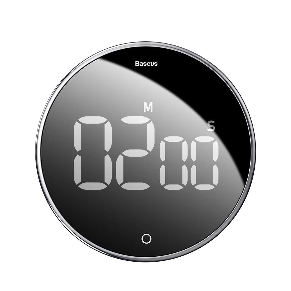Baseus Heyo obrotowy minutnik czasomierz elektroniczny timer czarny – zdjęcie 4