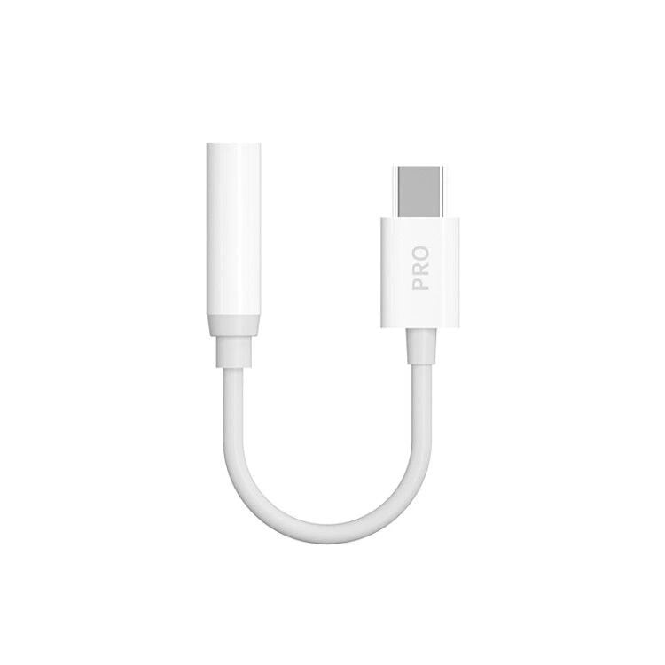 Adapter audio Dudao L16C Pro USB-C do mini jack 3.5 mm - biały – zdjęcie 2