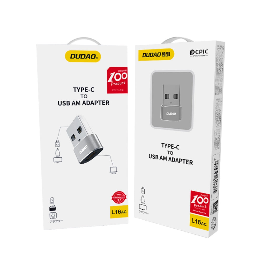 Dudao adapter przejściówka ze złącza USB Type-C na USB czarny (L16AC black) – zdjęcie 5