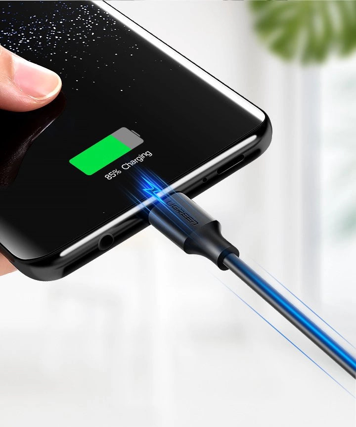 Kabel Ugreen US287 60115 USB-A / USB-C 2A 0.5m - czarny – zdjęcie 3