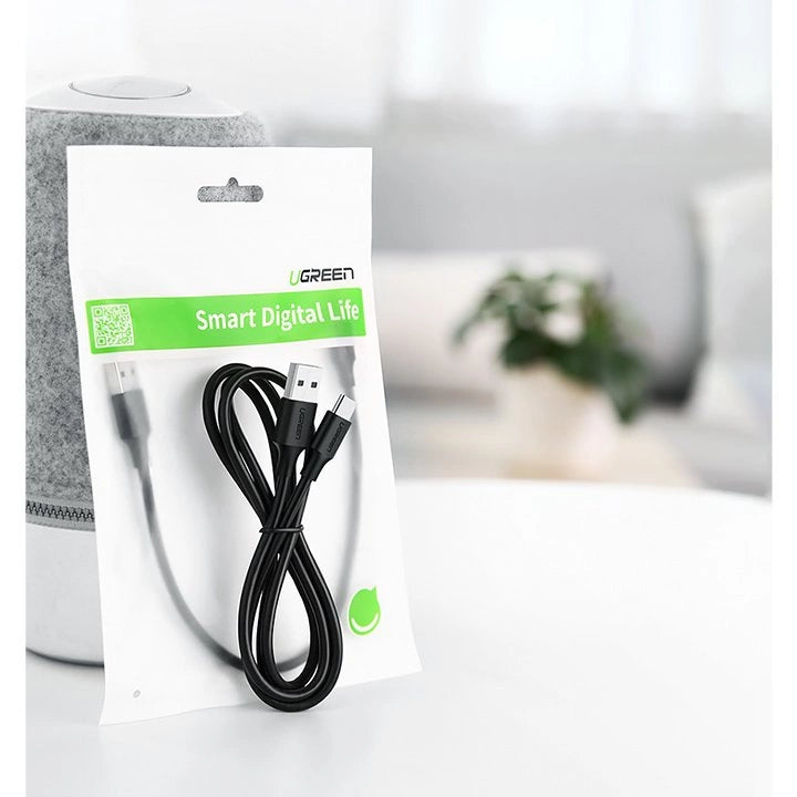 Kabel Ugreen US287 60118 USB-A / USB-C 3A 2m - czarny – zdjęcie 2