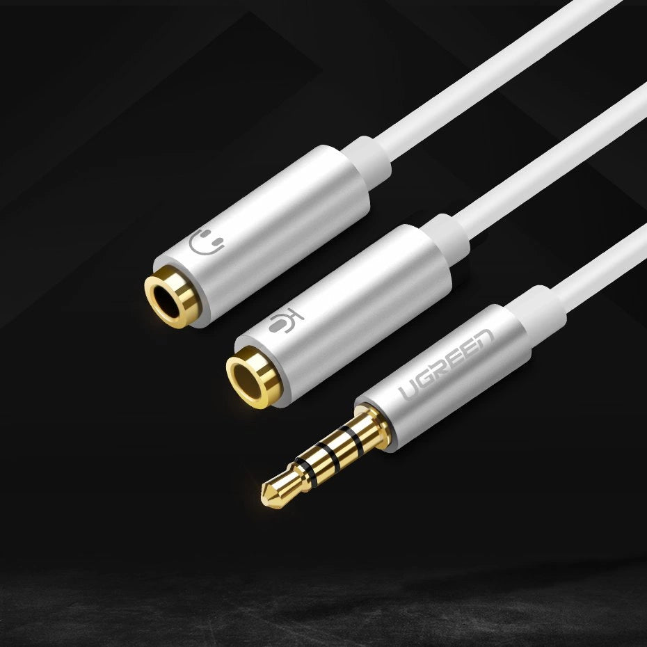 Ugreen kabel przewód rozdzielacz słuchawkowy 3,5 mm mini jack AUX mikrofon – zdjęcie 2