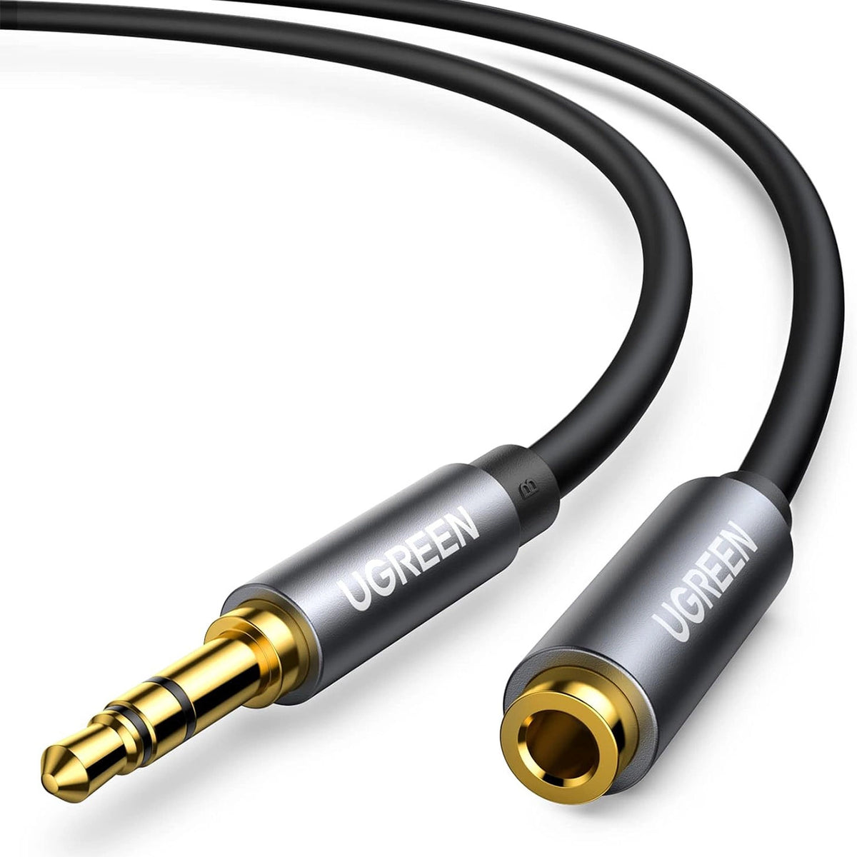 Kabel Ugreen AV118 10592 mini jack 3,5 mm (męski) / mini jack - srebrny