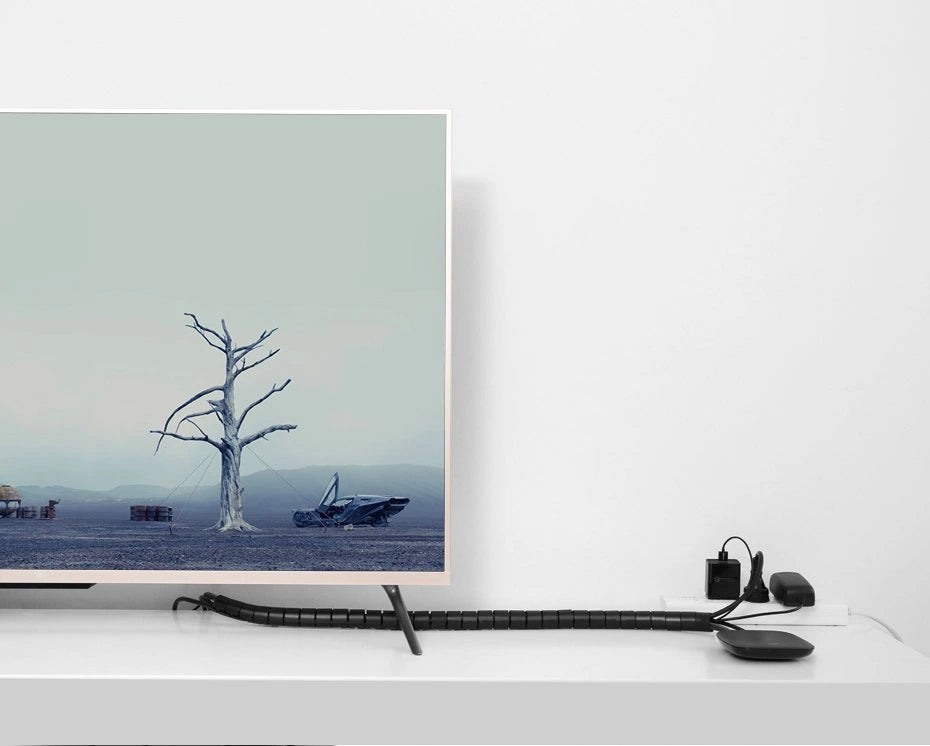 Maskownica Ugreen LP121 30818 organizer do kabli 1.5m - czarna – zdjęcie 4