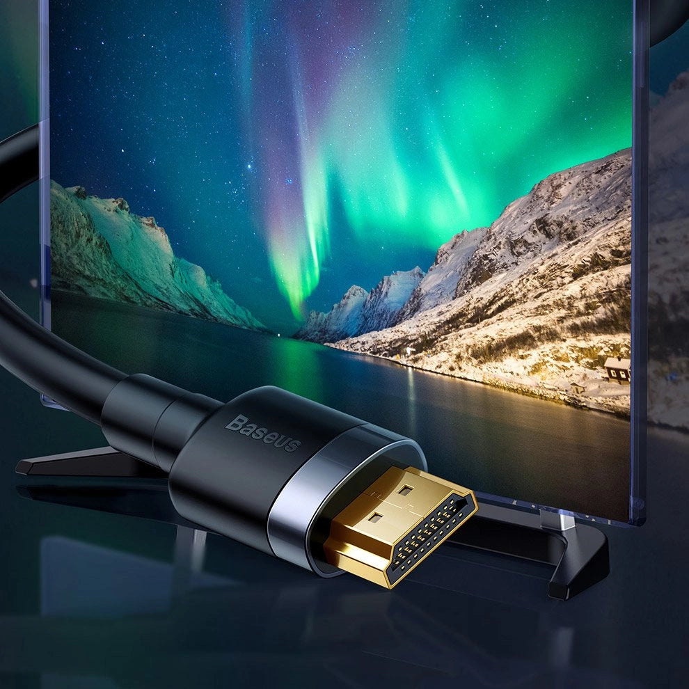 Kabel Baseus Cafule HDMI / HDMI 2.0 4K 60 Hz 3D 18 Gbps 3 m - czarny – zdjęcie 9