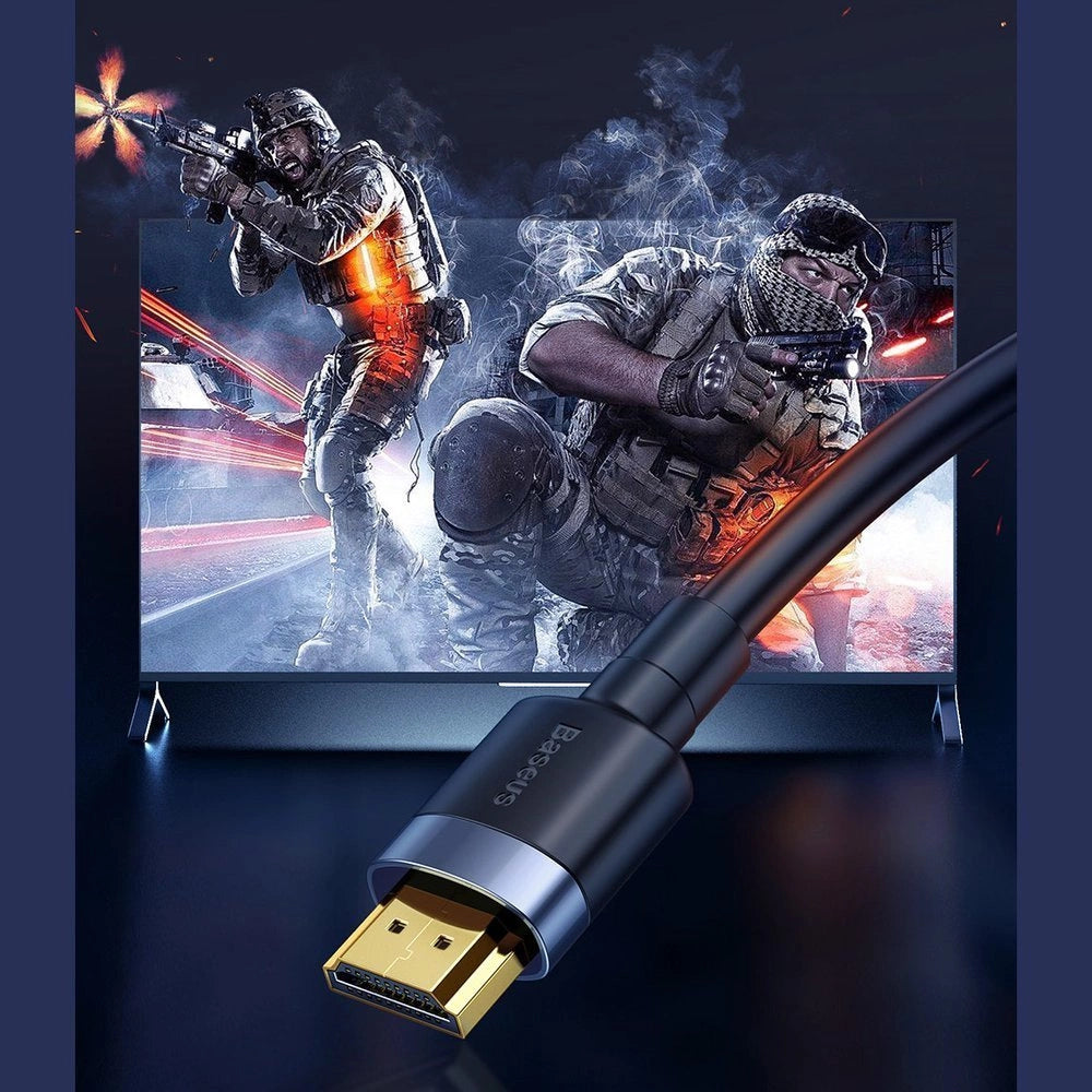 Kabel Baseus Cafule HDMI / HDMI 2.0 4K 60 Hz 3D 18 Gbps 3 m - czarny – zdjęcie 10