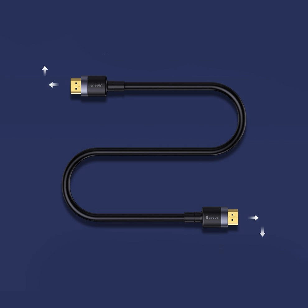 Kabel Baseus Cafule HDMI / HDMI 2.0 4K 60 Hz 3D 18 Gbps 3 m - czarny – zdjęcie 13