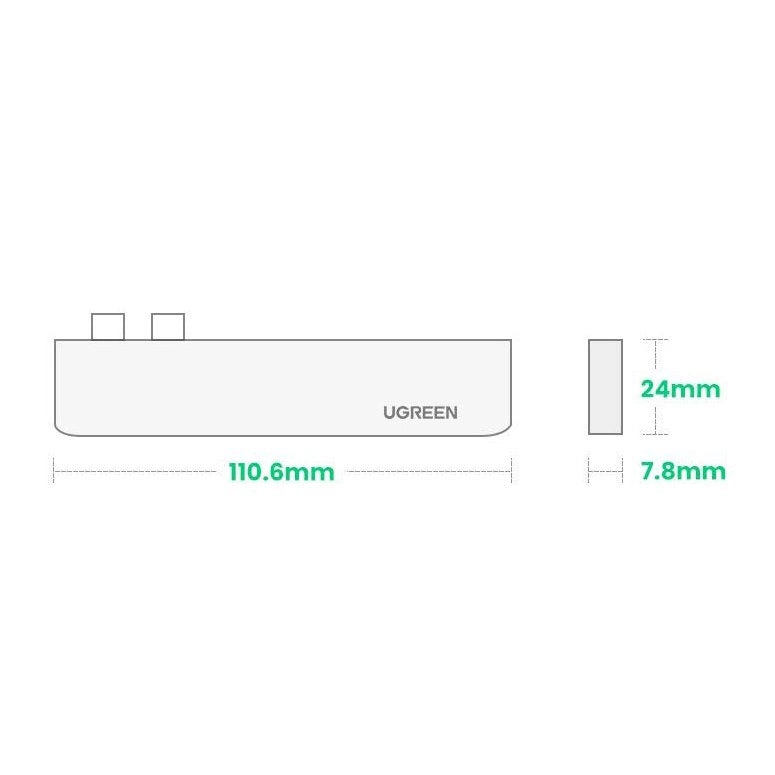 HUB Ugreen 60559 2x USB-C / USB-C PD do MacBook Pro / Air - szary – zdjęcie 11