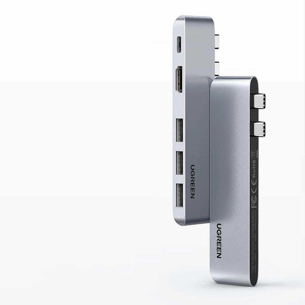 HUB Ugreen 60559 2x USB-C / USB-C PD do MacBook Pro / Air - szary – zdjęcie 12