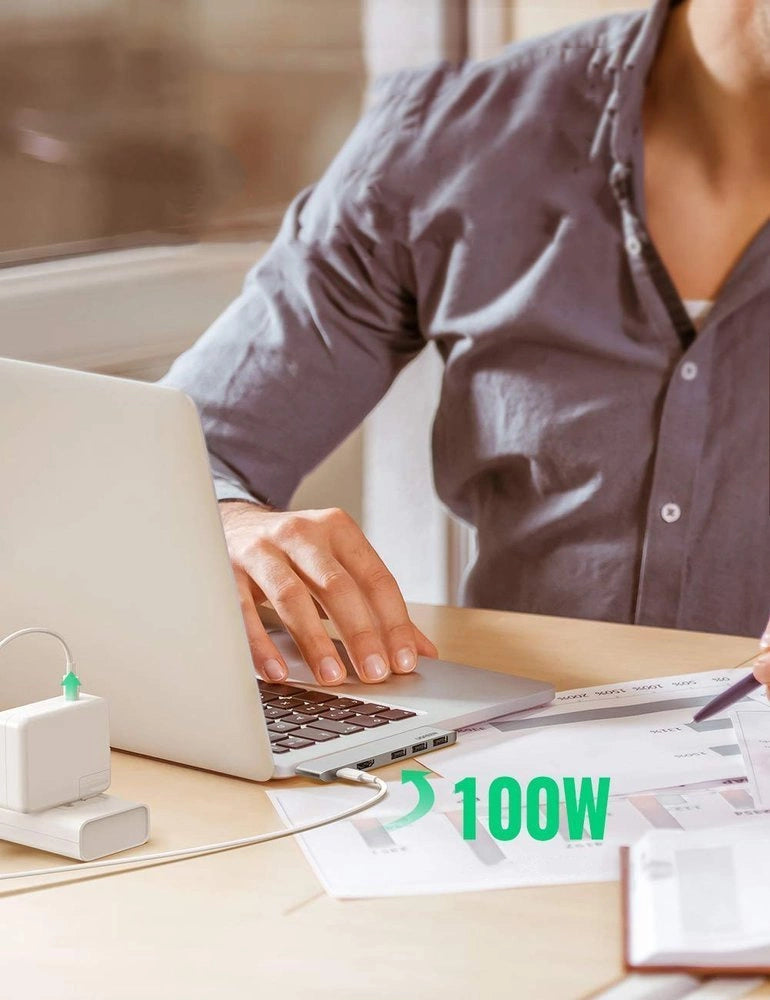 HUB Ugreen 60559 2x USB-C / USB-C PD do MacBook Pro / Air - szary – zdjęcie 14