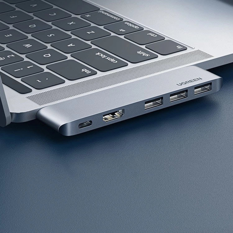 HUB Ugreen 60559 2x USB-C / USB-C PD do MacBook Pro / Air - szary – zdjęcie 2