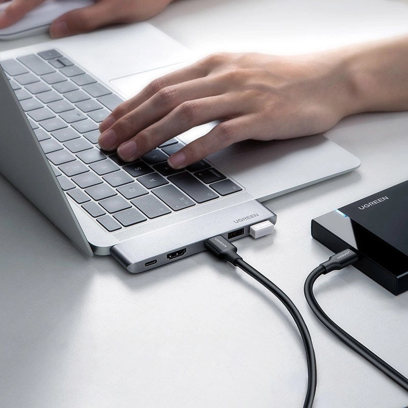HUB Ugreen 60559 2x USB-C / USB-C PD do MacBook Pro / Air - szary – zdjęcie 7