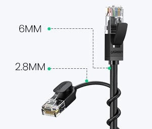 Kabel Ugreen NW122 70654 sieciowy Ethernet do 10Gb/s 5 m - czarny – zdjęcie 10