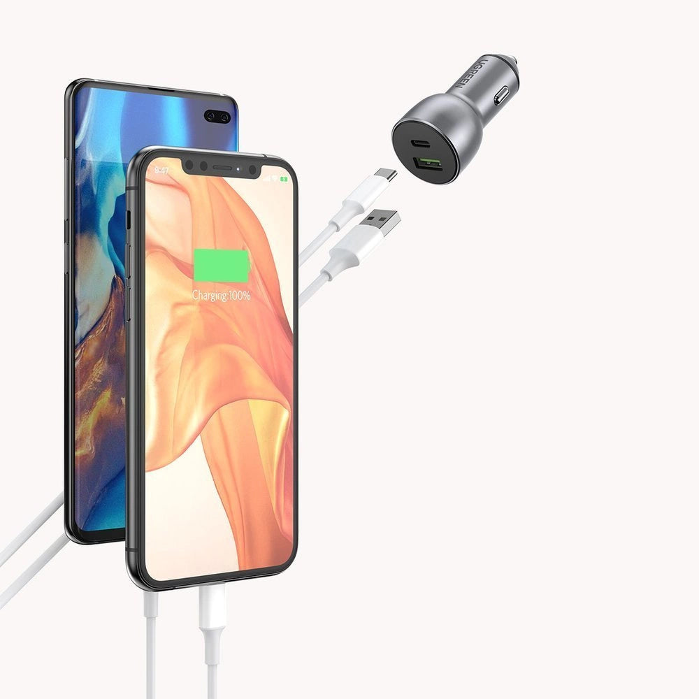 Ugreen ładowarka samochodowa USB / USB Typ C Quick Charge 3.0 Power – zdjęcie 5