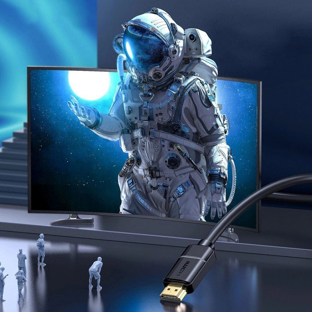 Baseus kabel przewód HDMI 2.0 4K 60 Hz 3D HDR 18 Gbps 1 m czarny – zdjęcie 12