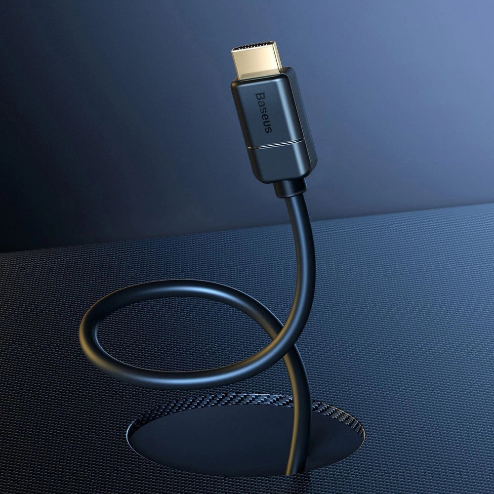 Baseus kabel przewód HDMI 2.0 4K 60 Hz 3D HDR 18 Gbps 1 m czarny – zdjęcie 13