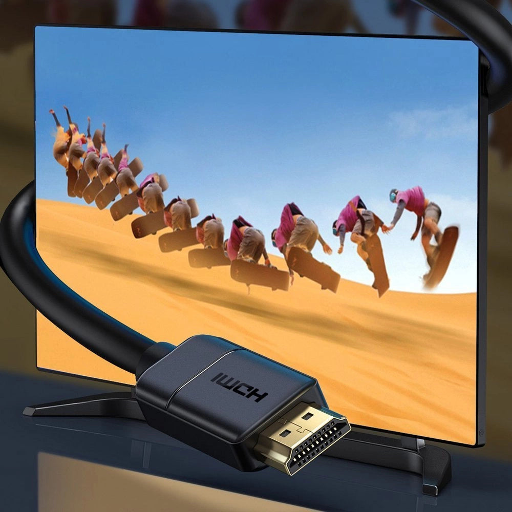 Baseus kabel przewód HDMI 2.0 4K 60 Hz 3D HDR 18 Gbps 1 m czarny – zdjęcie 14