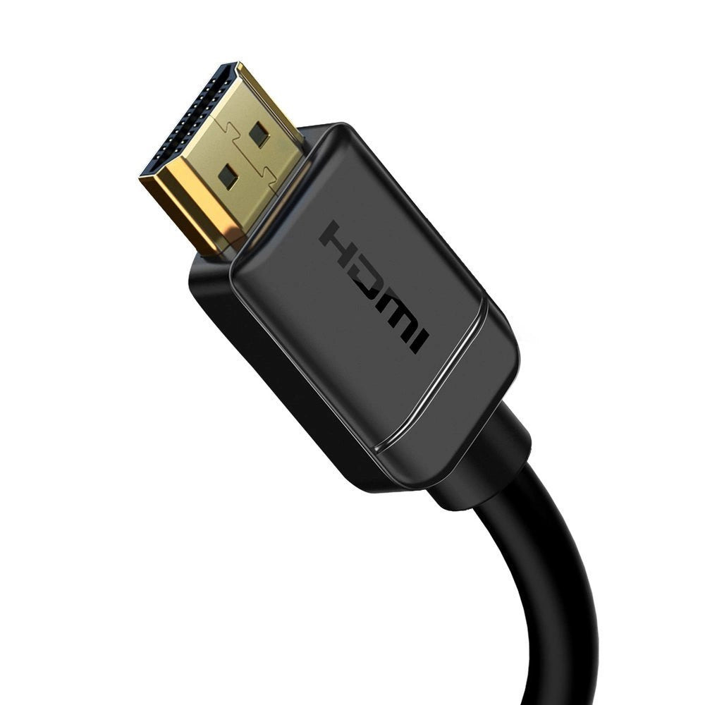 Baseus kabel przewód HDMI 2.0 4K 60 Hz 3D HDR 18 Gbps 1 m czarny – zdjęcie 2