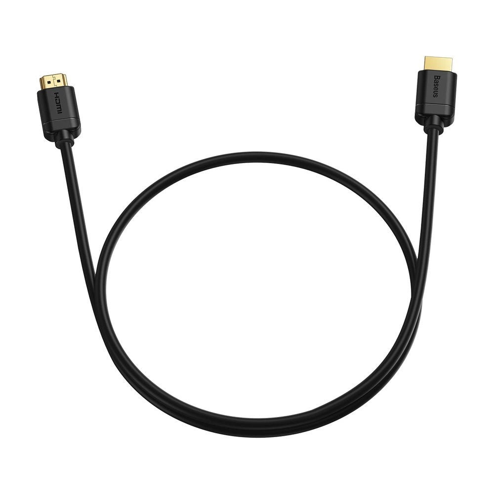 Baseus kabel przewód HDMI 2.0 4K 60 Hz 3D HDR 18 Gbps 1 m czarny – zdjęcie 6