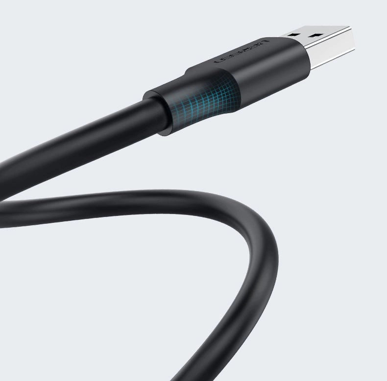 Ugreen kabel przewód USB 2.0 (męski) - USB 2.0 (męski) 0,5 m czarny (US128