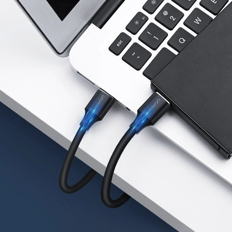 Ugreen kabel przewód USB 2.0 (męski) - USB 2.0 (męski) 0,5 m czarny (US128