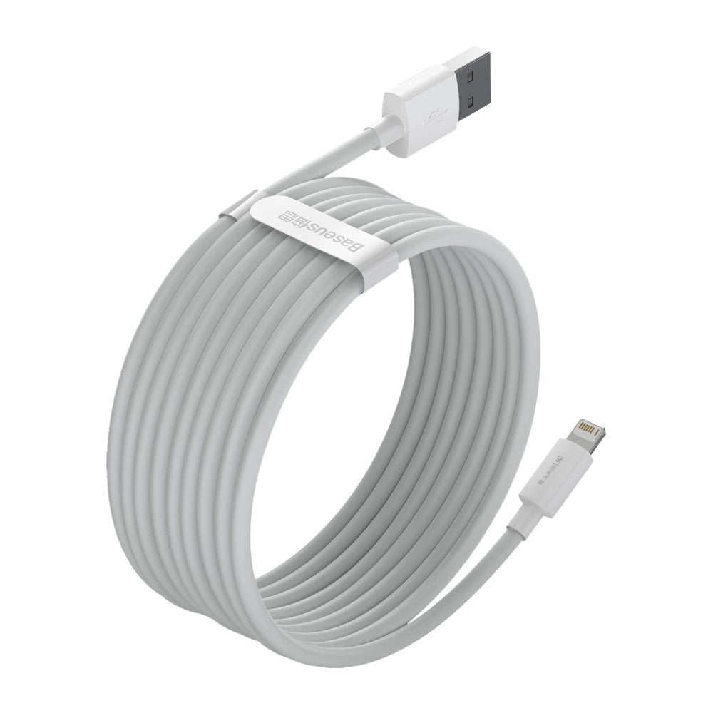 Baseus 2x kabel USB - Lightning szybkie ładowanie 1,5 m biały (TZCALZJ-02)