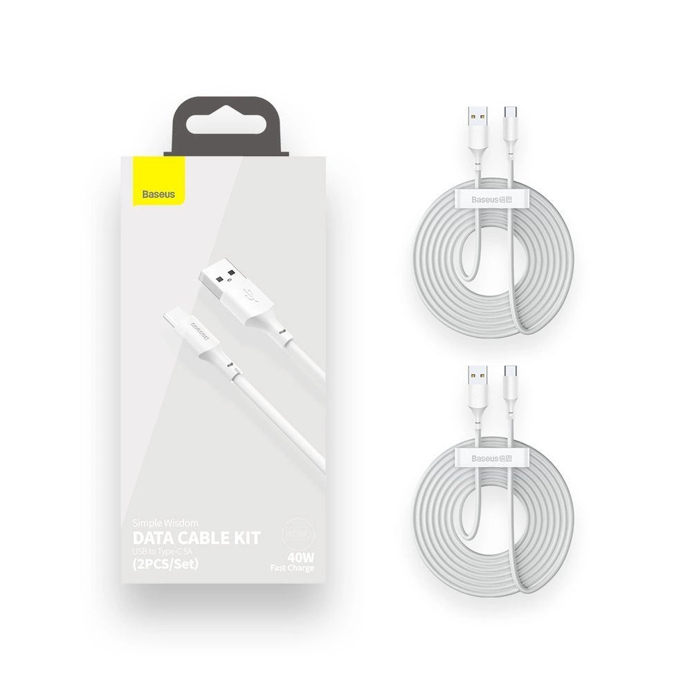 Baseus 2x kabel USB-A - USB Typ C szybkie ładowanie Quick Charge 40 W 5 A – zdjęcie 5