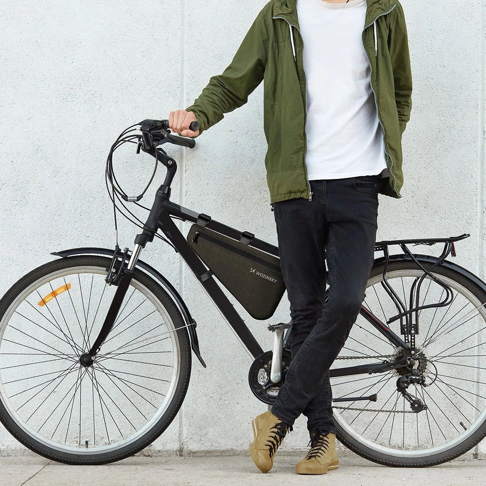 Wozinsky torba rowerowa na ramę roweru 3.5 l szara (WBB15BK) – zdjęcie 5