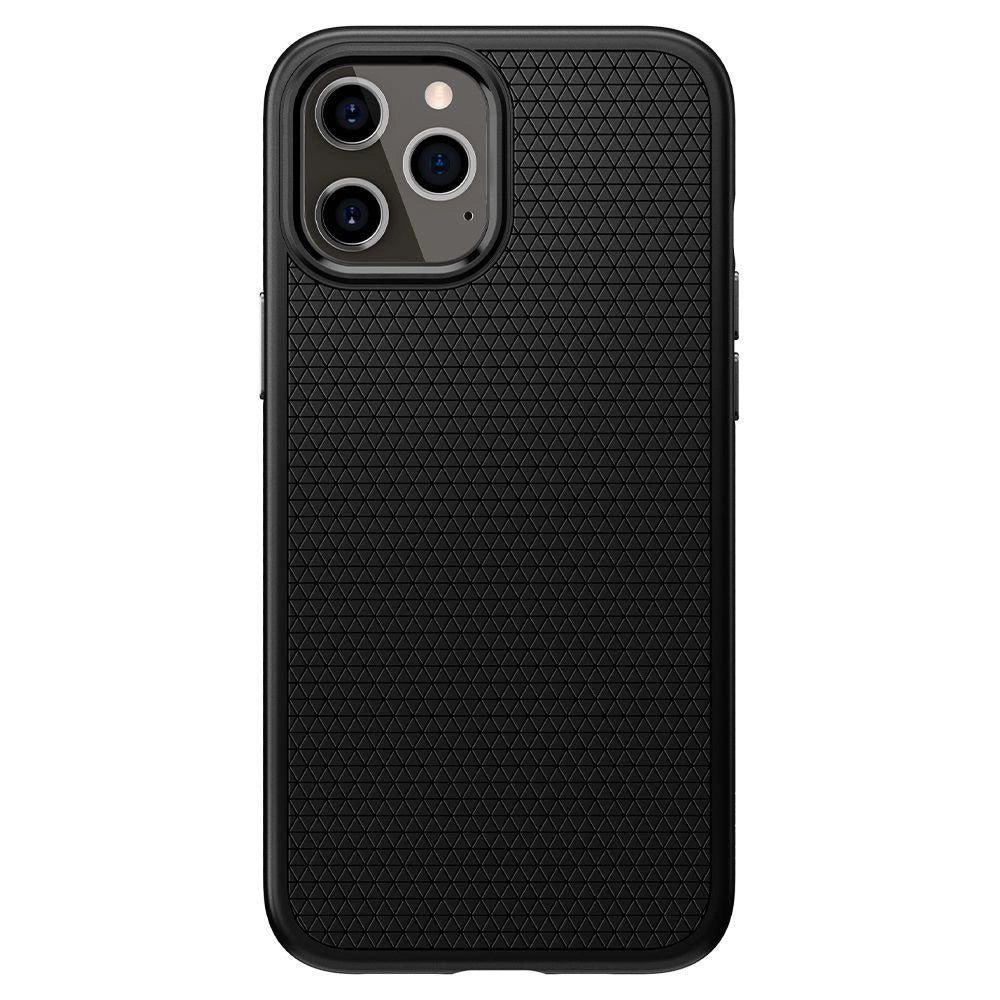 Etui Spigen Liquid Air na iPhone 12 / iPhone 12 Pro - czarny mat – zdjęcie 2