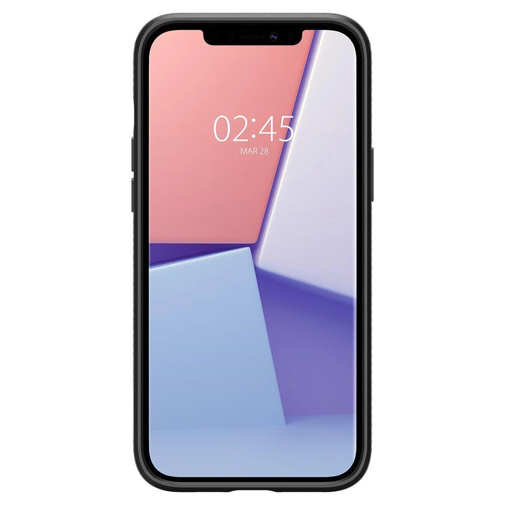 Etui Spigen Liquid Air na iPhone 12 / iPhone 12 Pro - czarny mat – zdjęcie 4