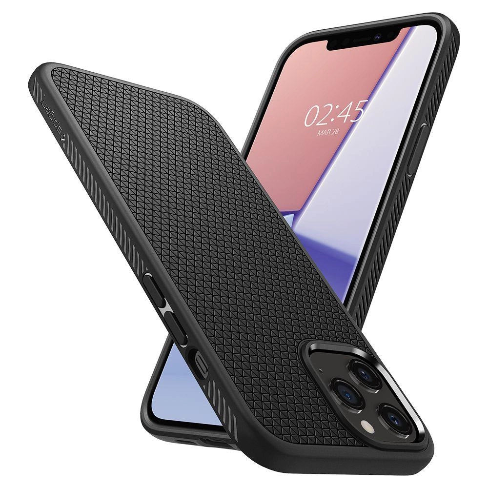Etui Spigen Liquid Air na iPhone 12 / iPhone 12 Pro - czarny mat – zdjęcie 9